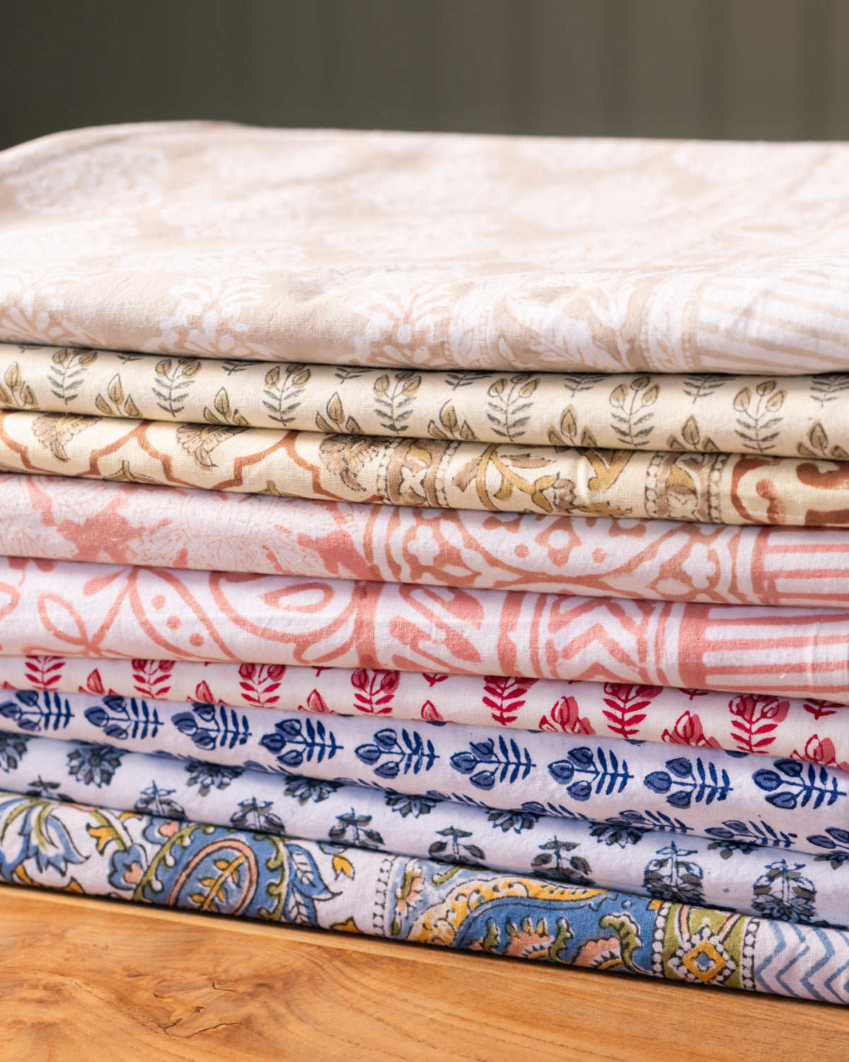 XL - Della Cotton Hand Block Printed Tablecloth
