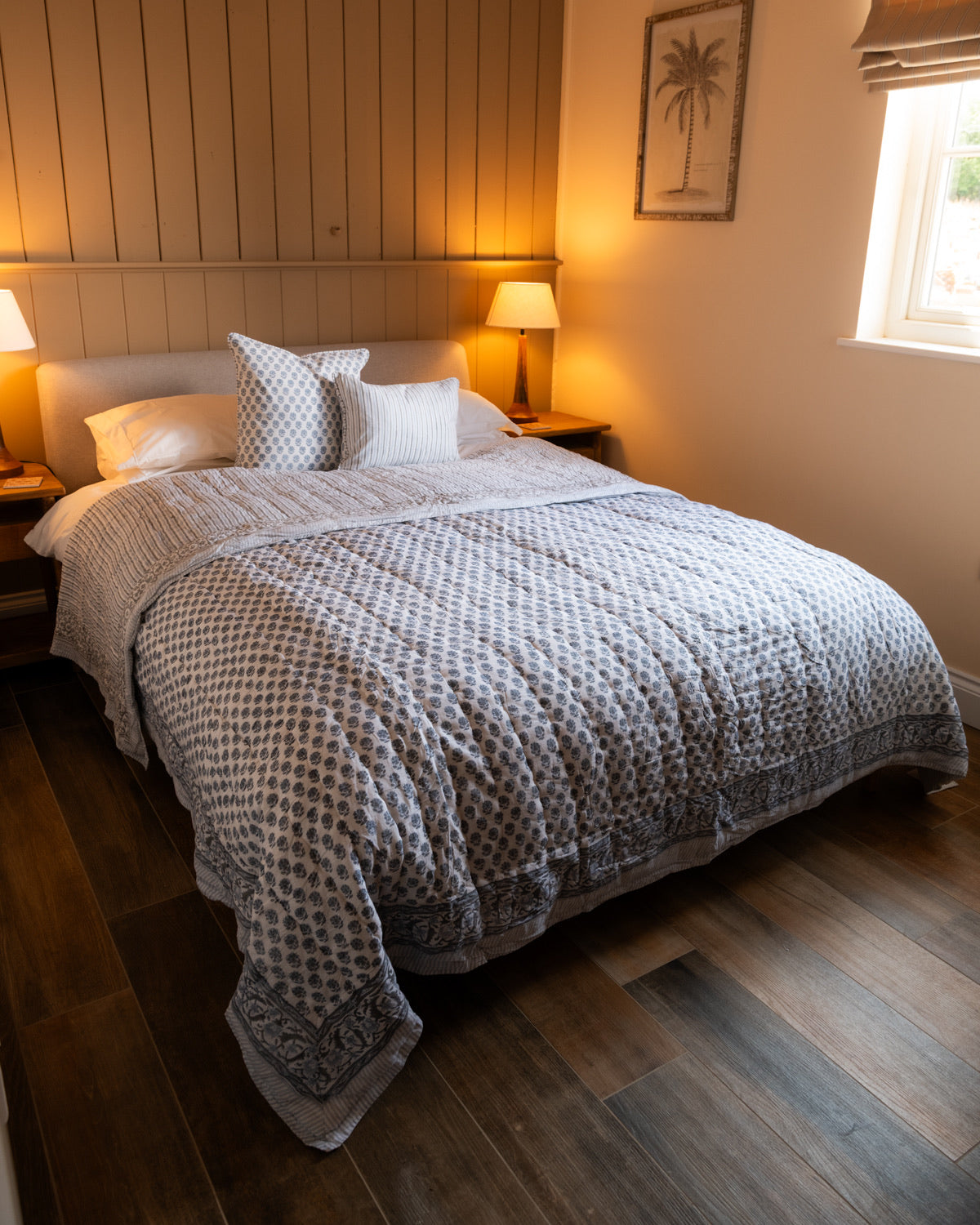 Whispers Hand Block Printed Bedspread