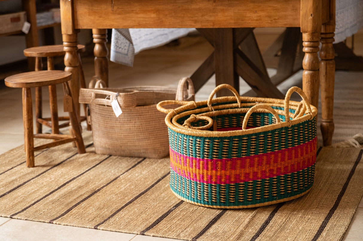 Round Baskets With Handles Afia 3 sizes