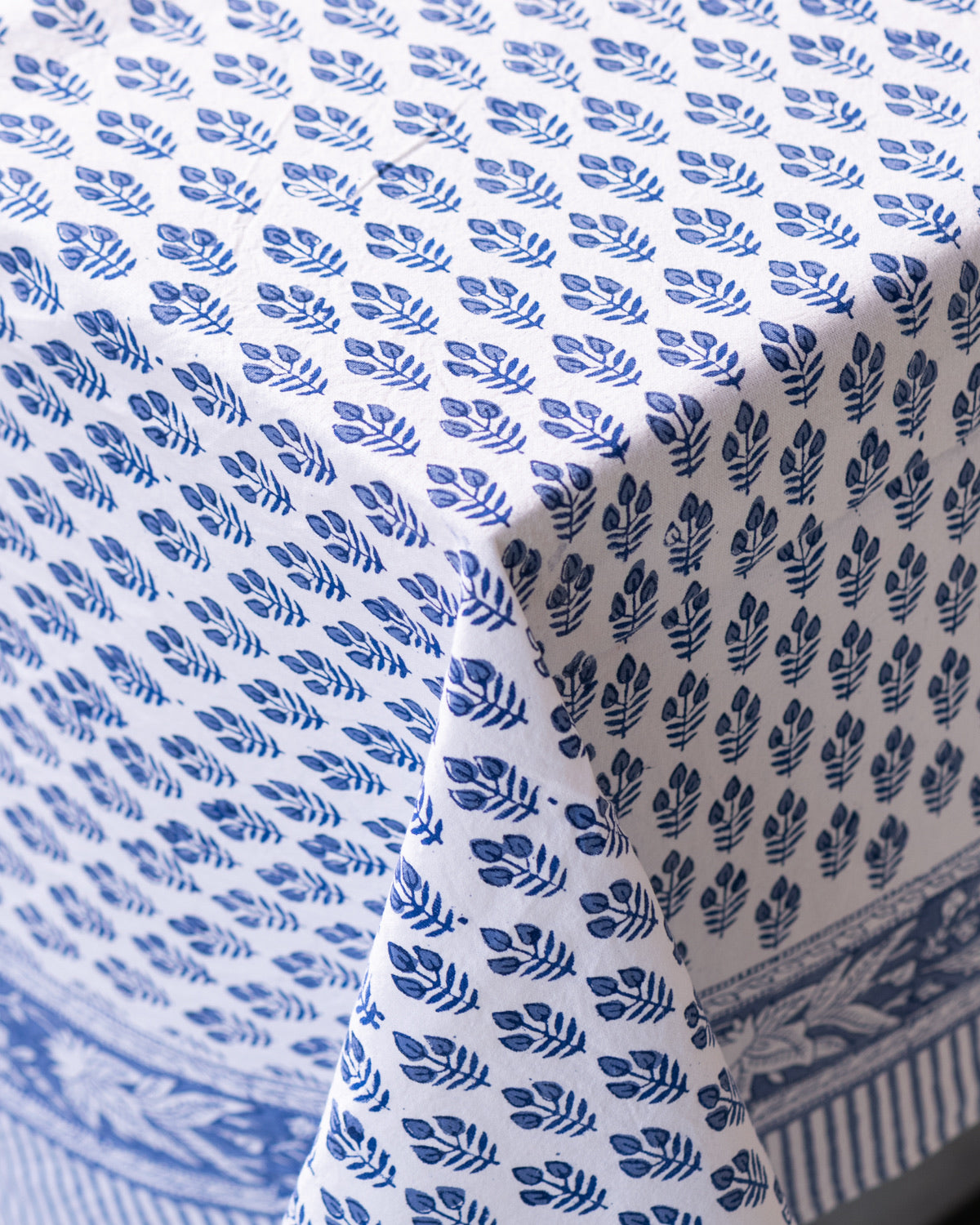NEW - Samudra Cotton Hand Block Printed Tablecloth - 2 sizes available