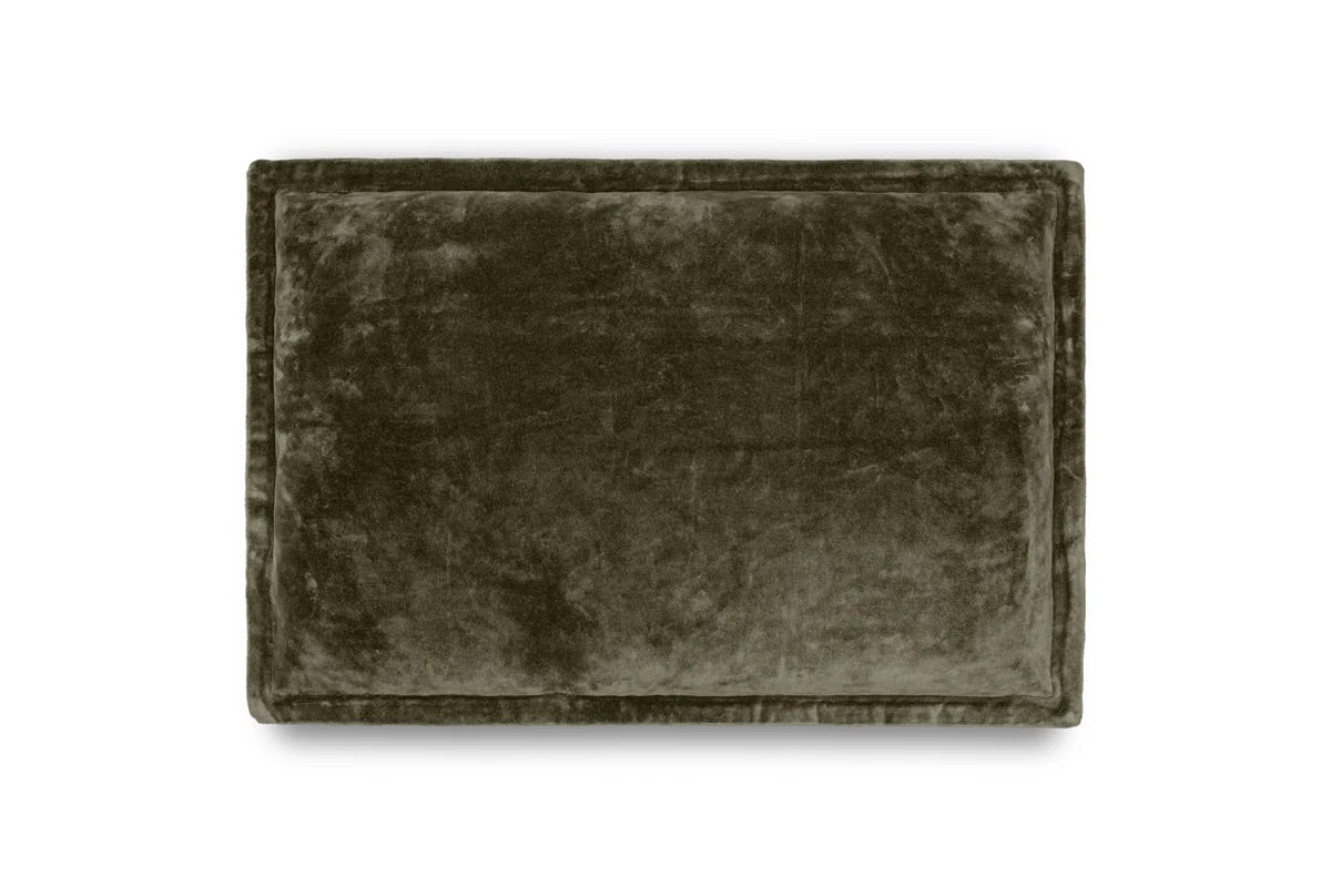 NKUKU - Pilani Velvet & Linen Cushion Cover - Moss 60x40cm