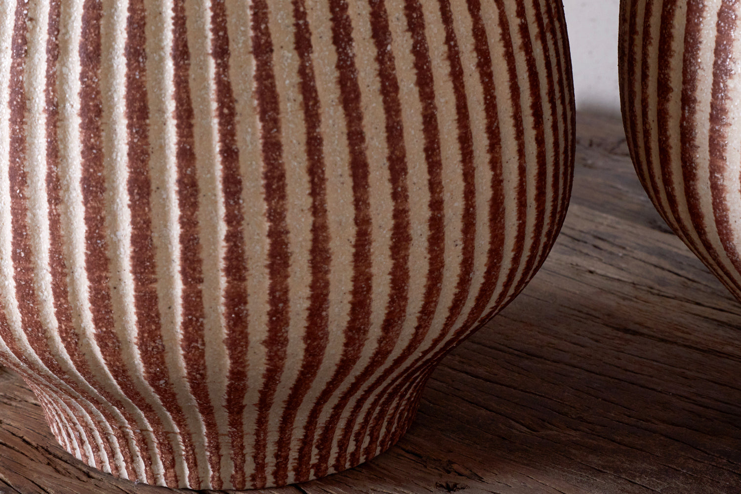 Nkuku Perola Reactive Glaze Decorative Vase - Natural & Rust - Large