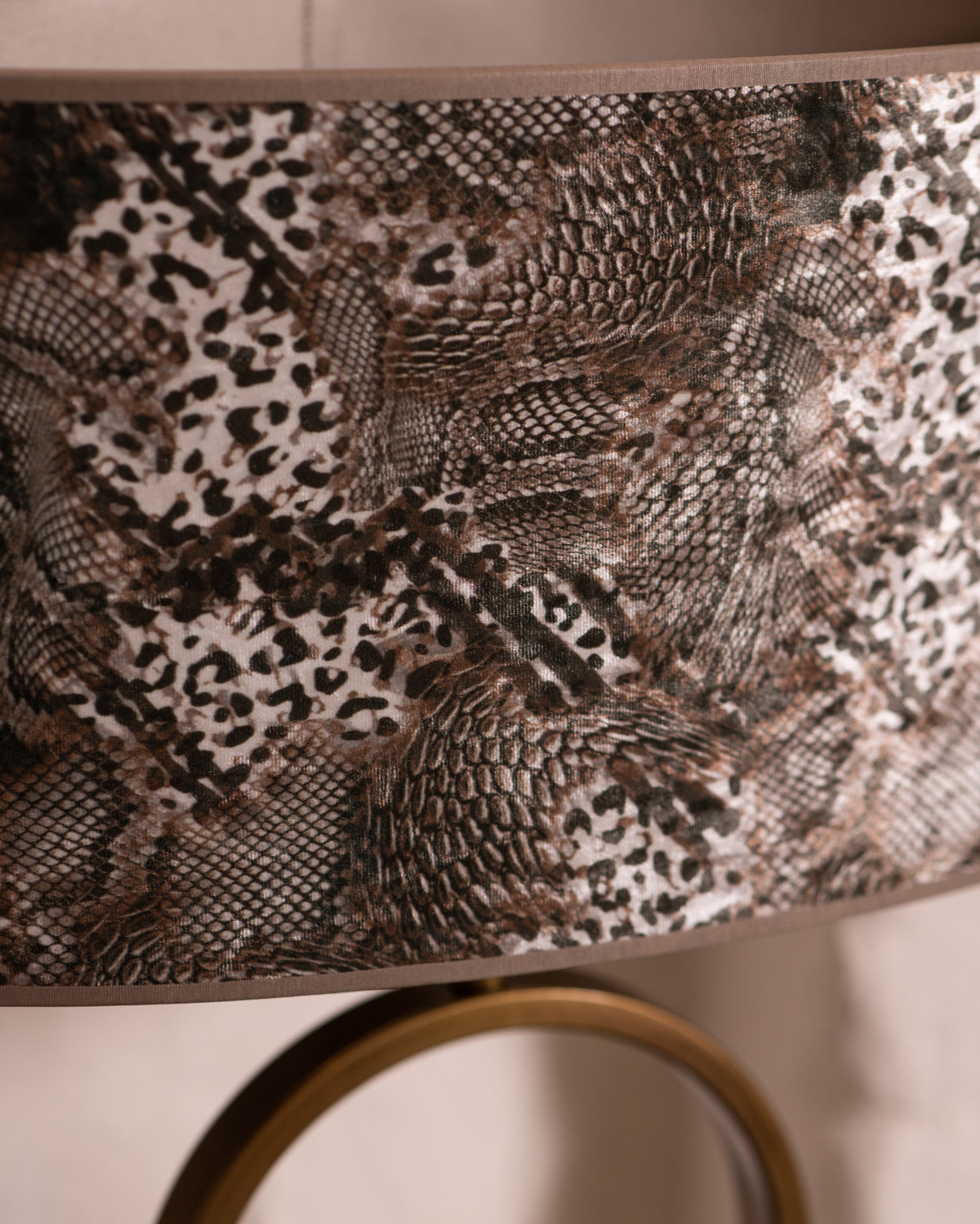 Keyon Brown Animal Velour Print Oval Shape