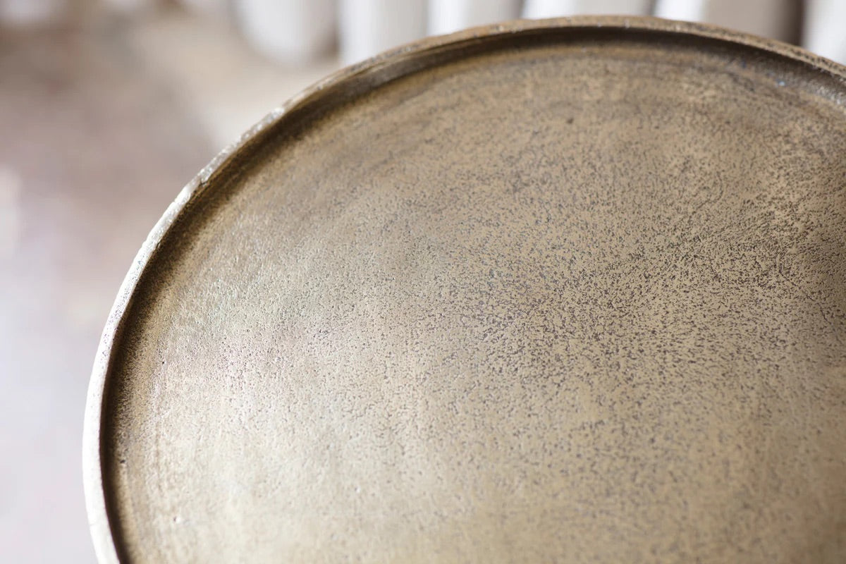 NKUKU - Rohia Cast Metal Table - Brass - Small/Large