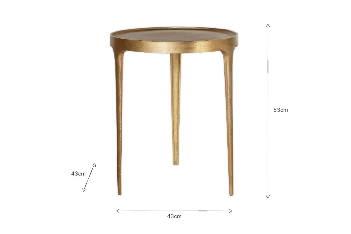NKUKU - Rohia Cast Metal Table - Brass - Small/Large