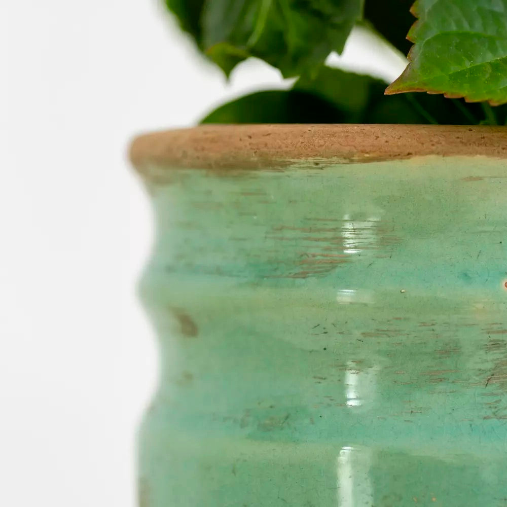 Samos Glazed Vase Turquoise