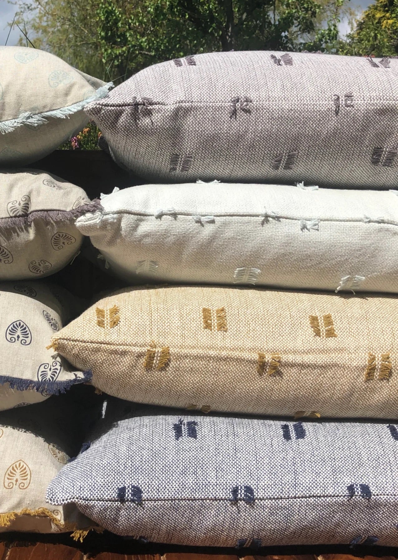 Tufted Breakfast Cushion - Elephant Grey