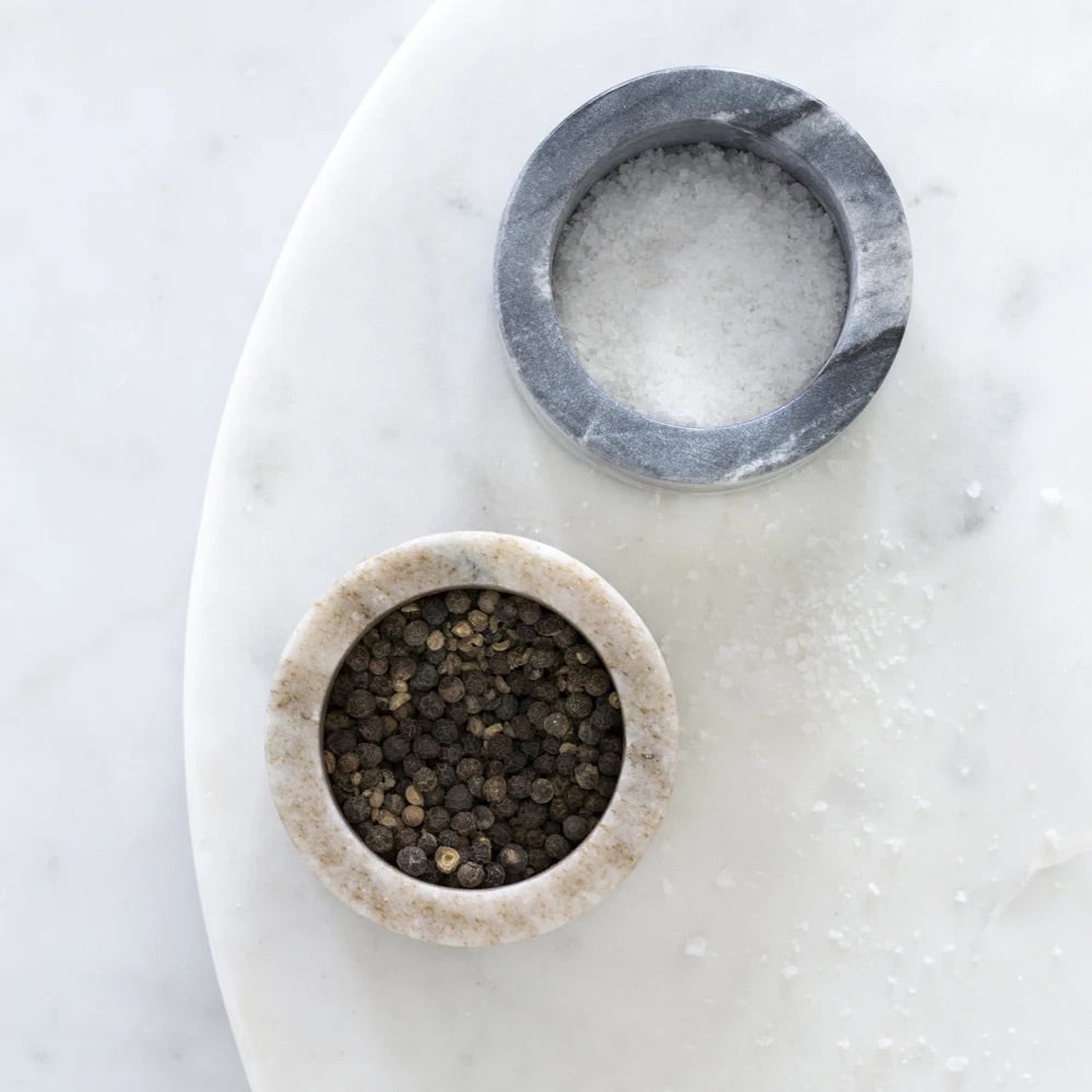 Marble Pepper Cellar in Charcoal