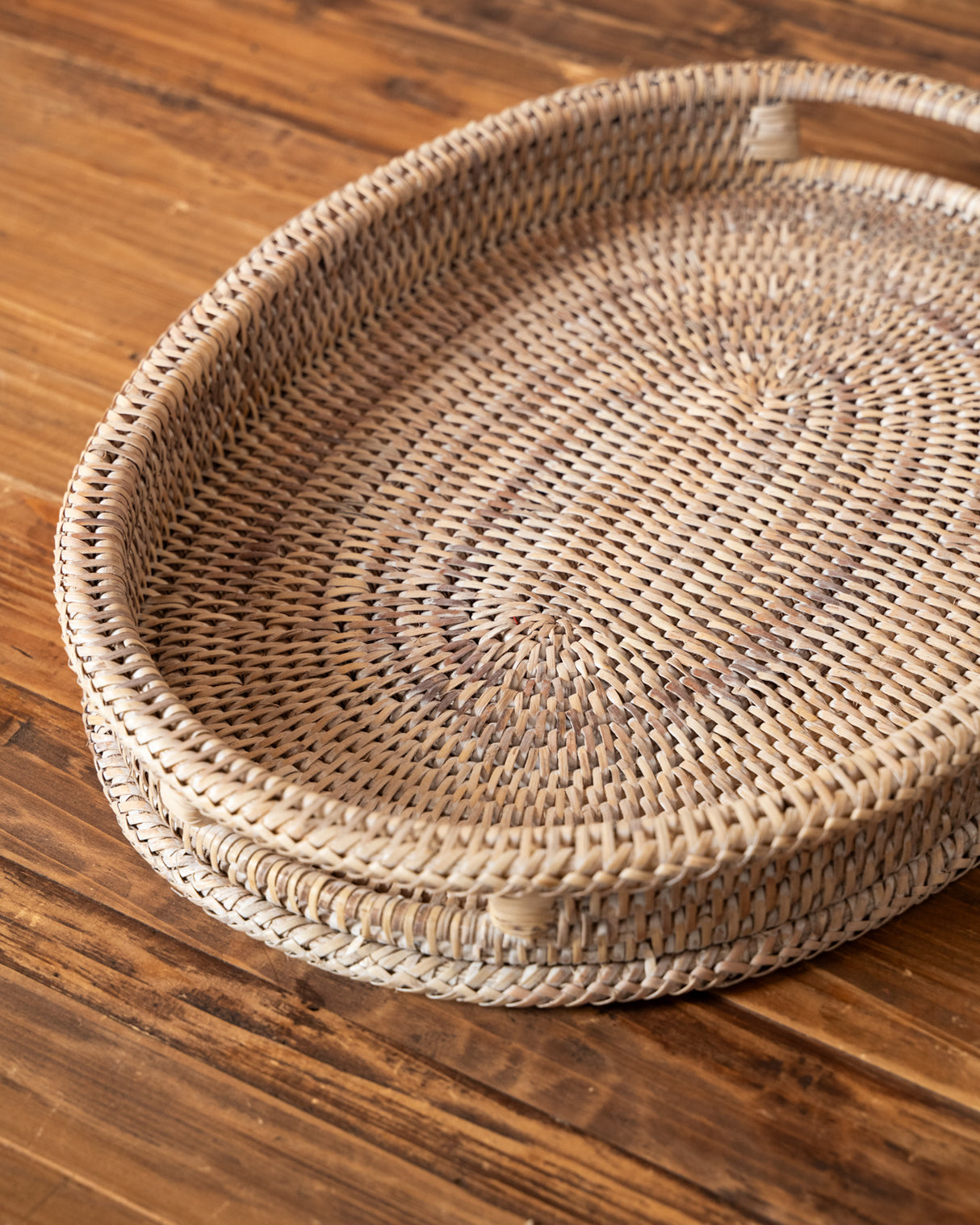 RATTAN DECORATIVE OVAL TRAYS DOUBLE RIM- 2 SIZES
