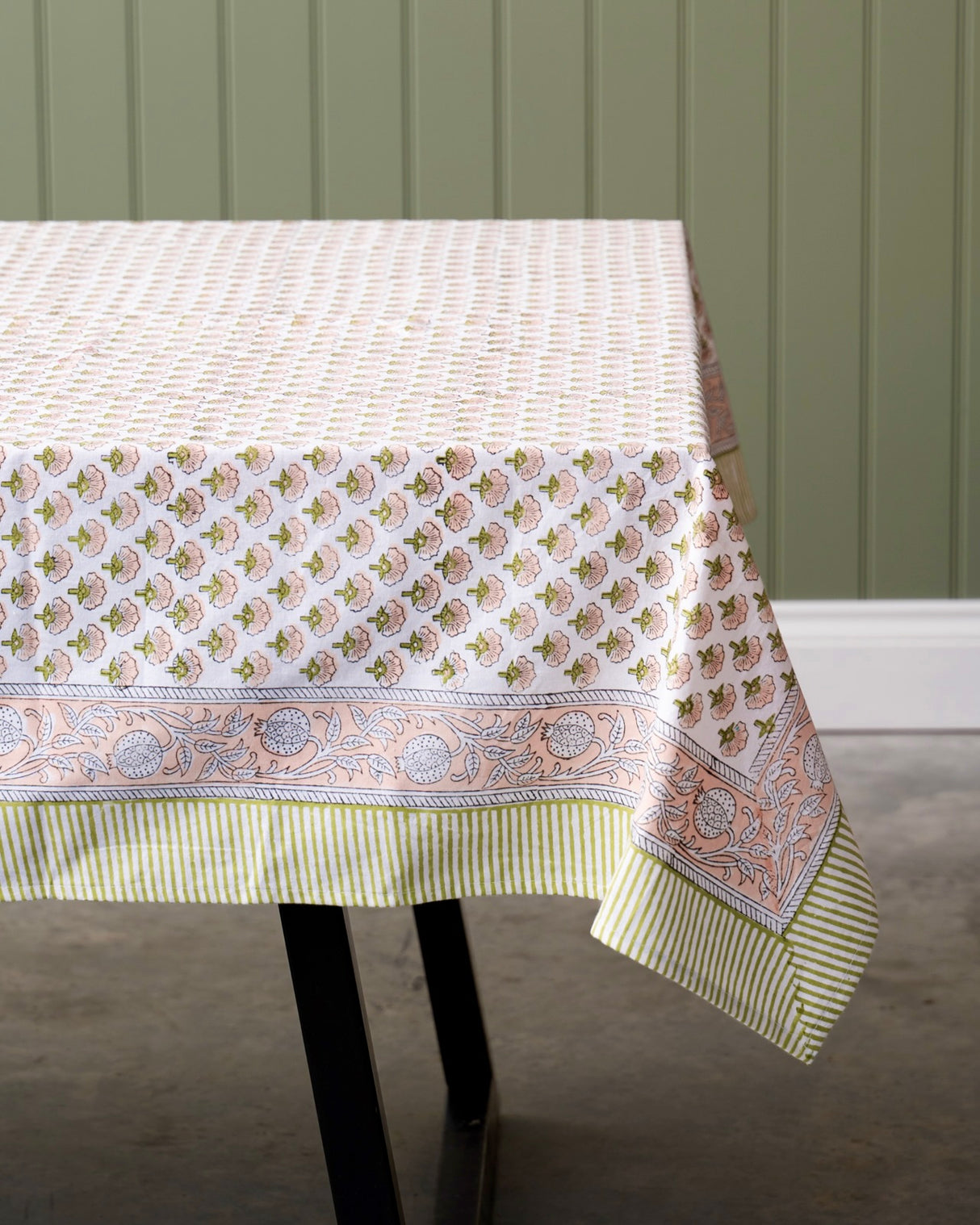 Anila Cotton Hand Block Printed Tablecloth - 3 sizes