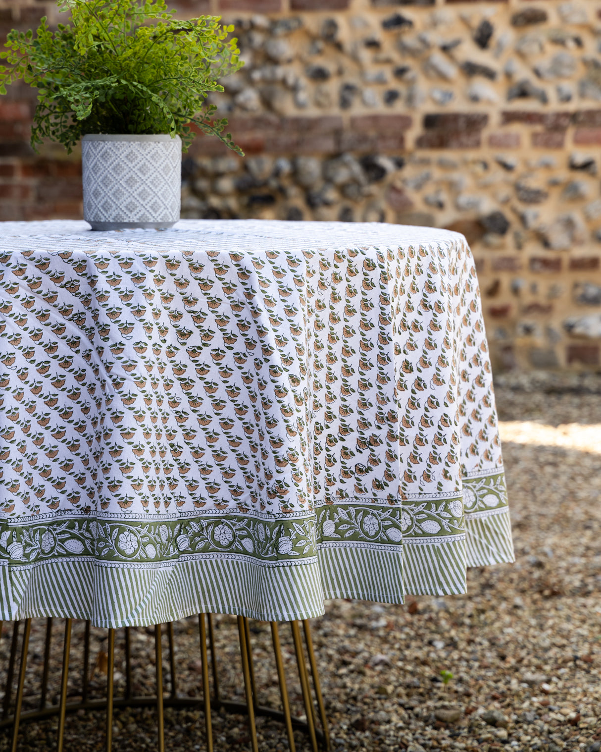Vana Cotton Hand Block Printed Tablecloth - 4 sizes