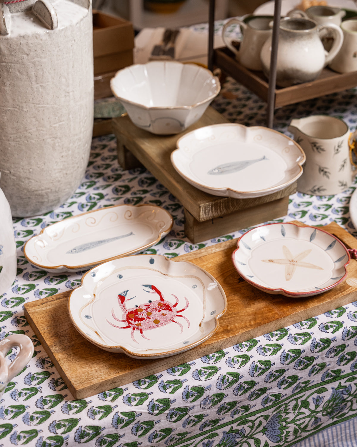 Stoneware Fluted Plate 20cm - Crab