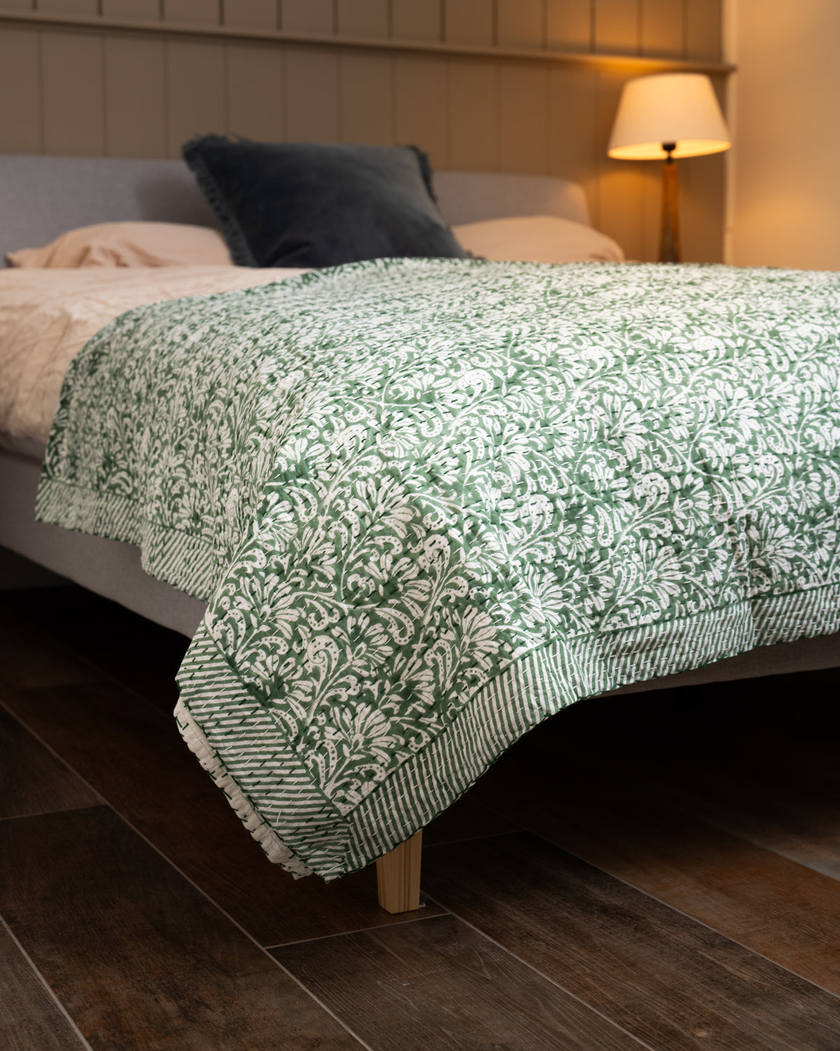 Kantha Throw - Green