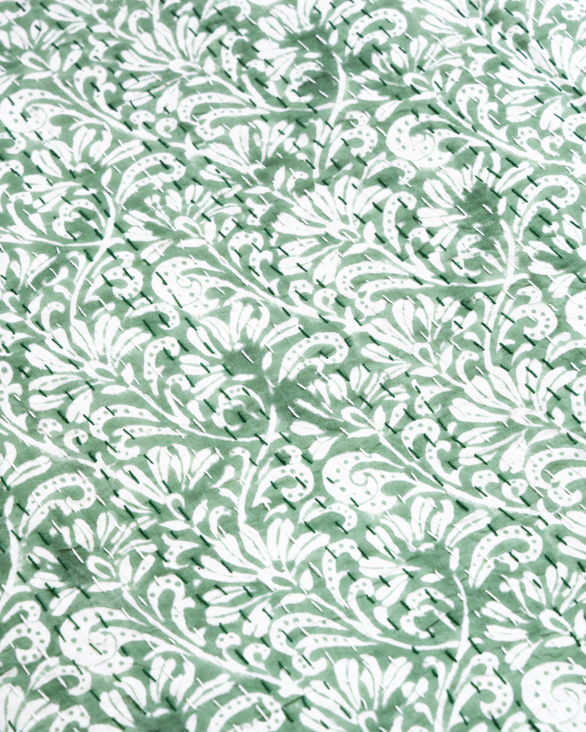 Kantha Throw - Green