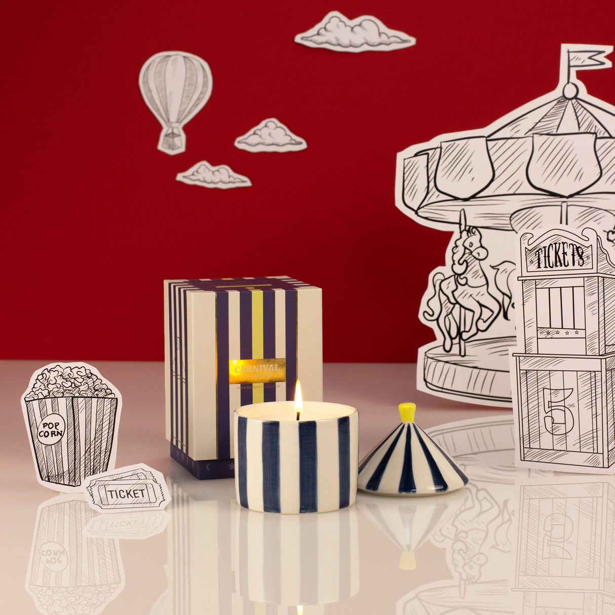 Carnival: Navy Magician Candle - Oud & Leather