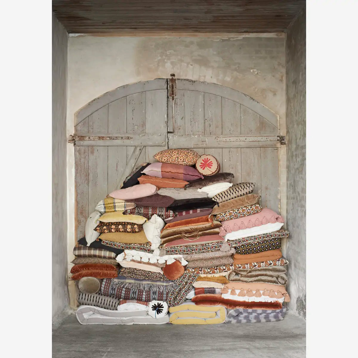 VELVET BOLSTER CUSHION 50CM - Burnt Orange