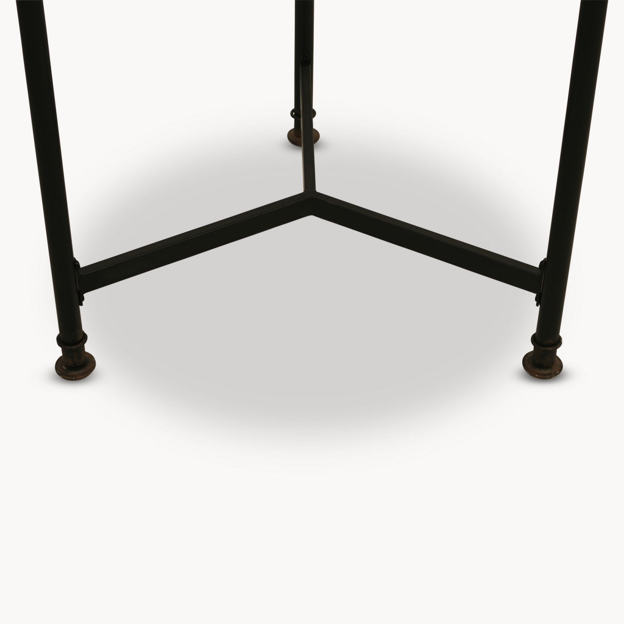 EVERSHOT ANTIQUED MIRROR IRON SIDE TABLE