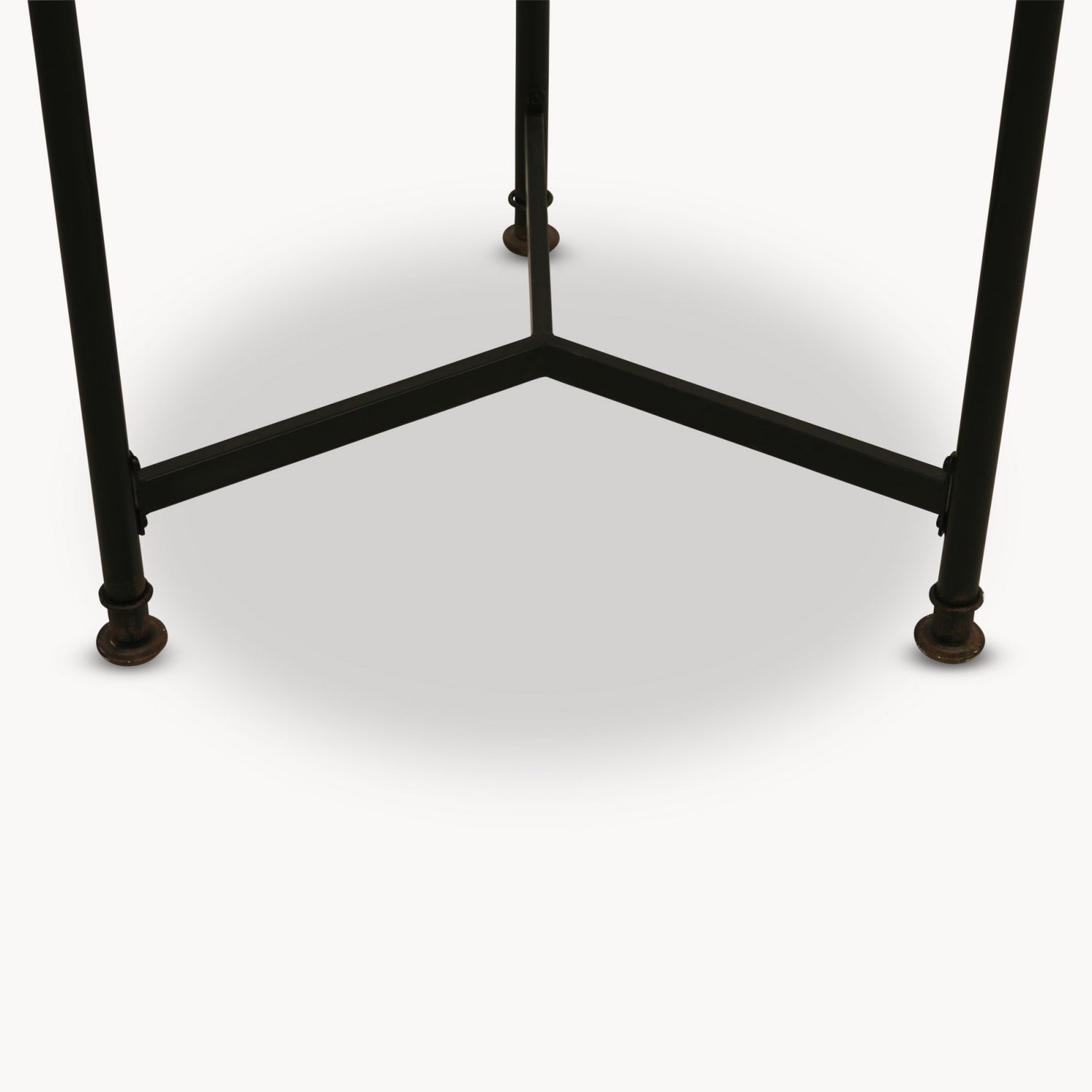 EVERSHOT ANTIQUED MIRROR IRON SIDE TABLE