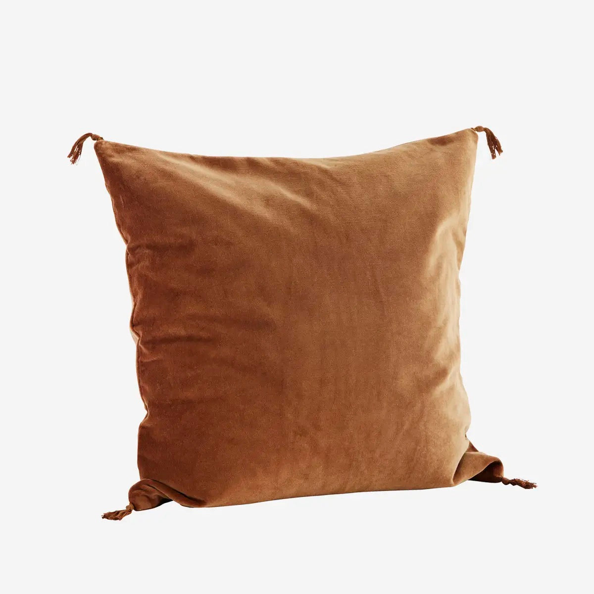 BURNT ORANGE VELVET CUSHION COVER 50CM