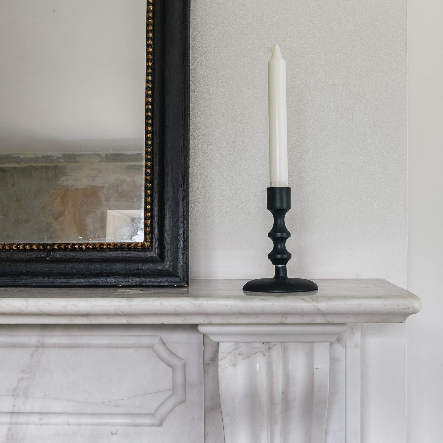 DA GAMA SHORT BLACK ALUMINIUM CANDLE STICK