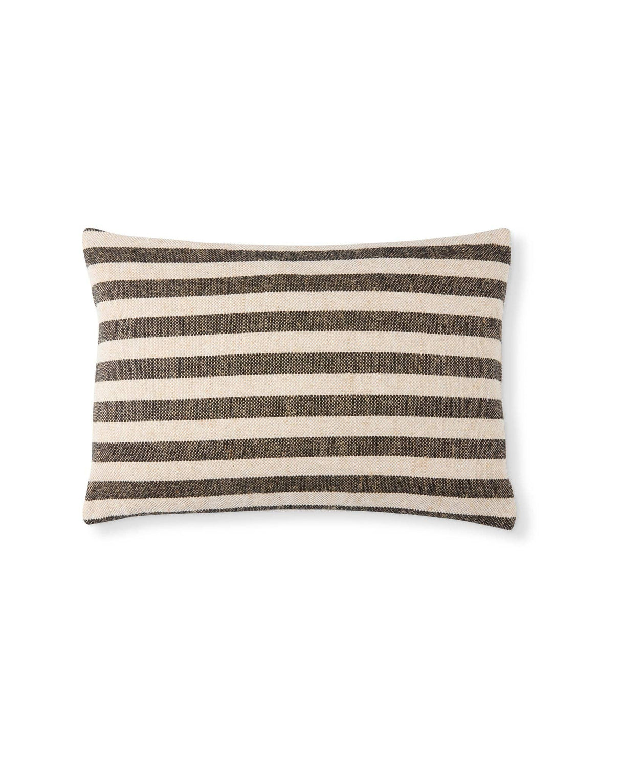 Bertie Small Oblong Cushion | Heavy Cotton Linen | Coffee/Cream