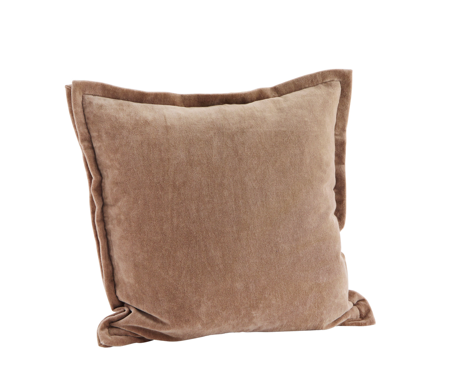 Velvet Cushion Cover in Light Brown - Madam Stoltz