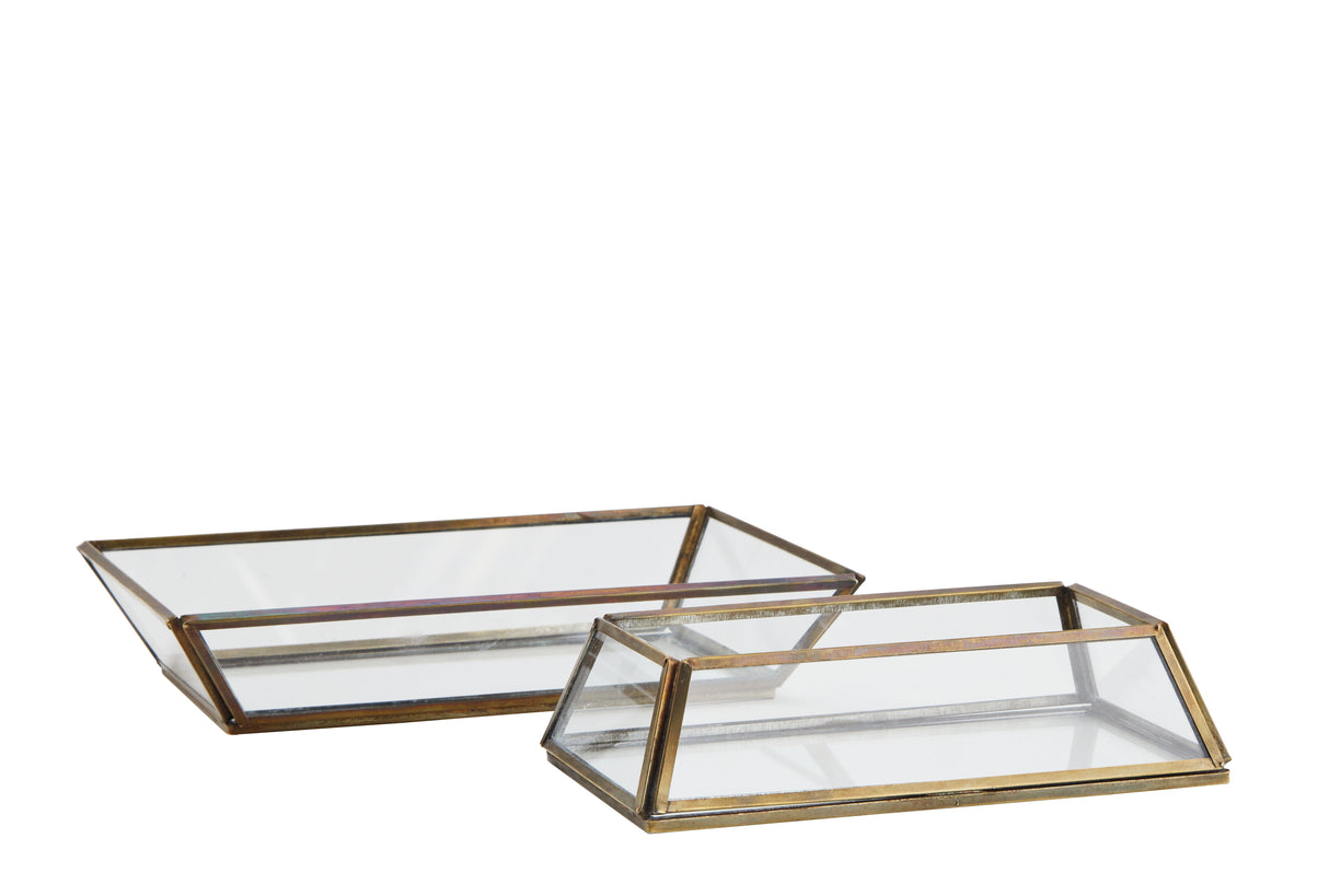 Glass Trays Set/2