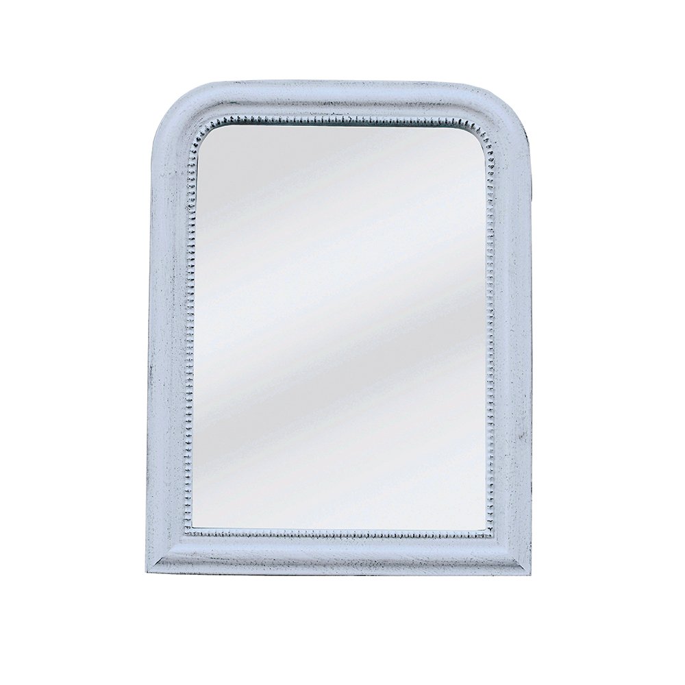 antique white small mirror
