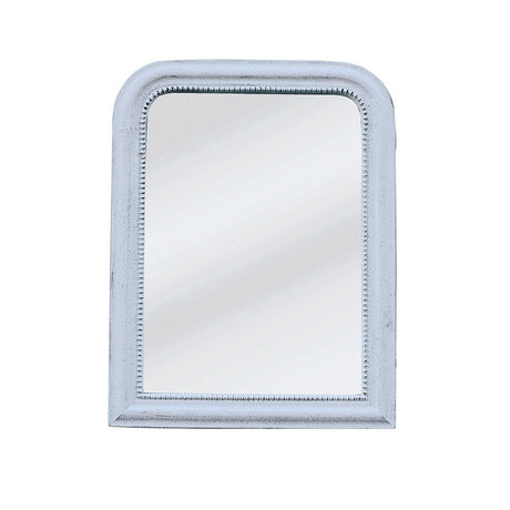 antique white small mirror