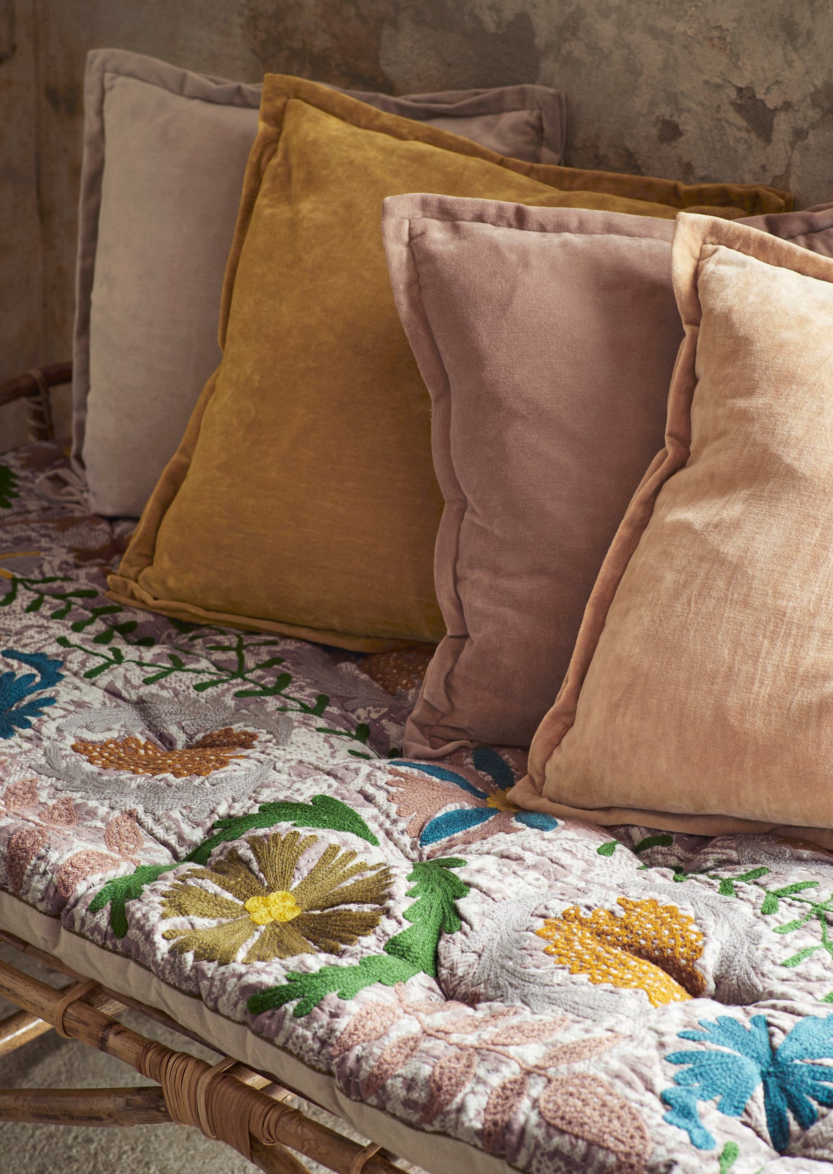 Velvet Cushion Cover in Light Brown - Madam Stoltz