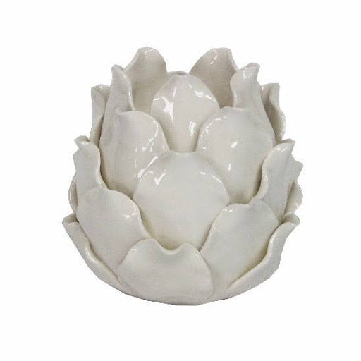 Ceramic Artichoke T-Lite Holder 10cm - in 3 colours