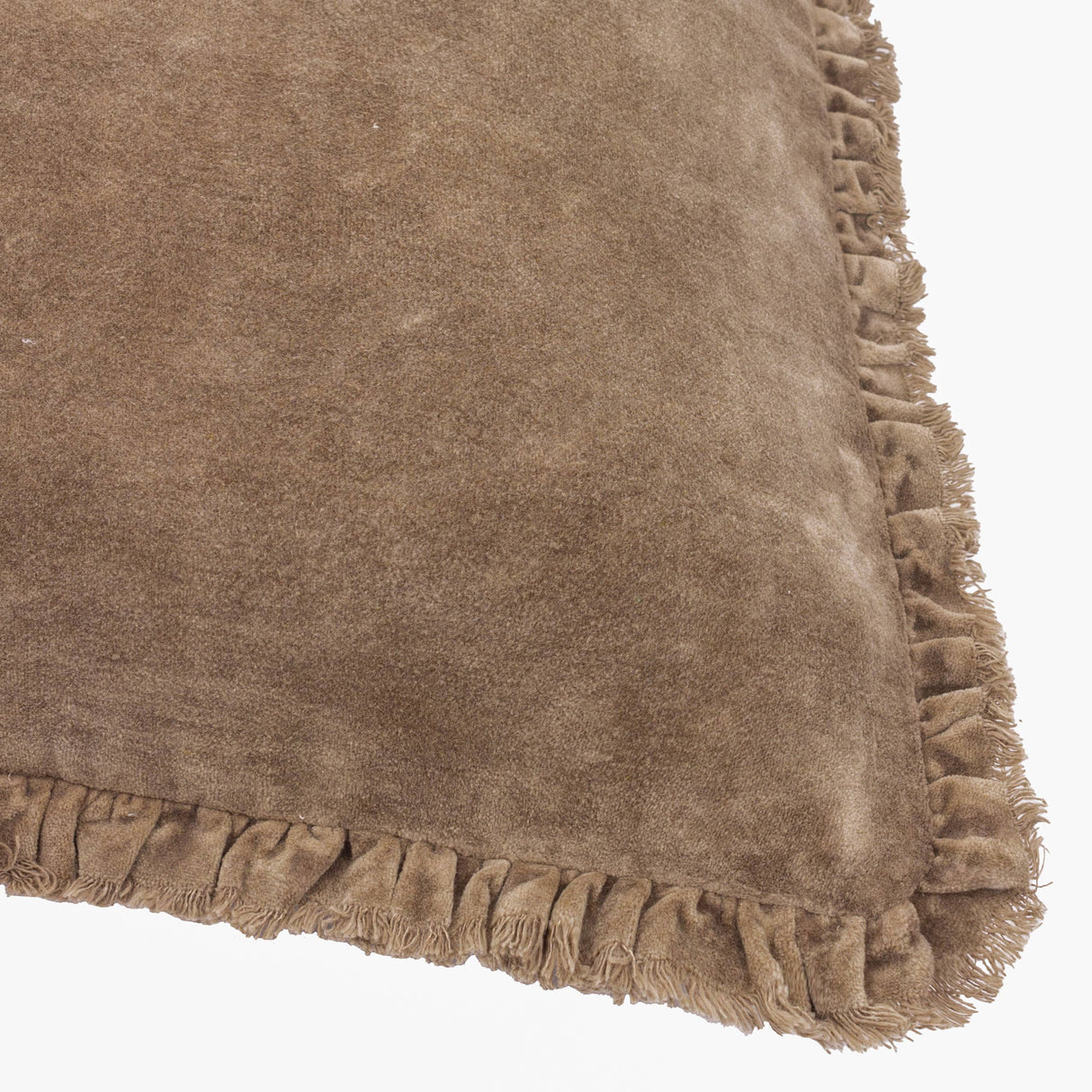 Bertie Cotton Velvet Cushion Chocolate