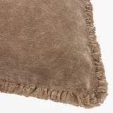 Bertie Cotton Velvet Cushion Chocolate