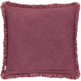 Bertie Washed Cotton Velvet Cushion Burnt Red