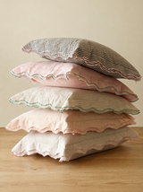 Scalloped Edge Cotton Cushion Covers – 2 Colour & Size