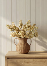 Elara Wooven Rattan Vase