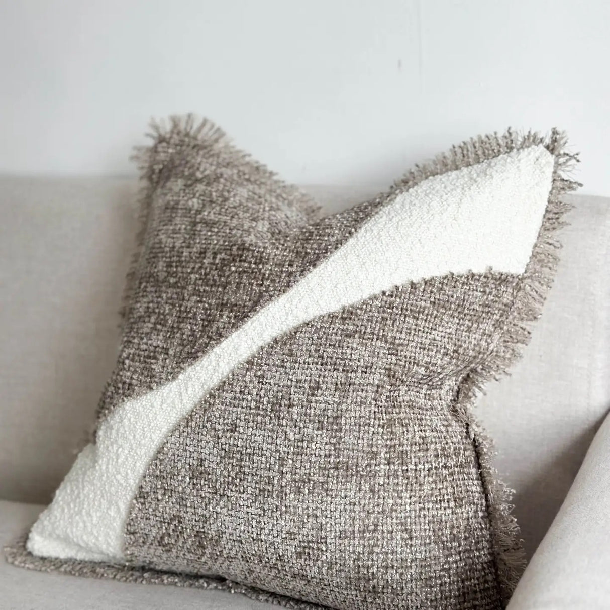 Sienna Chenille Cushion Cover 45cm Two Toned Fringed