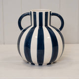 Painted Striped Statement Vase
