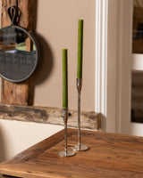 Finsbury Candle Stick Raw Silver 2 sizes 1 set