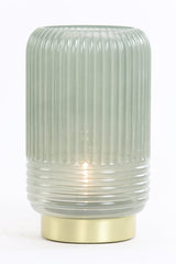LIPA Glass Green Table Lamp Battery 27.5 cm