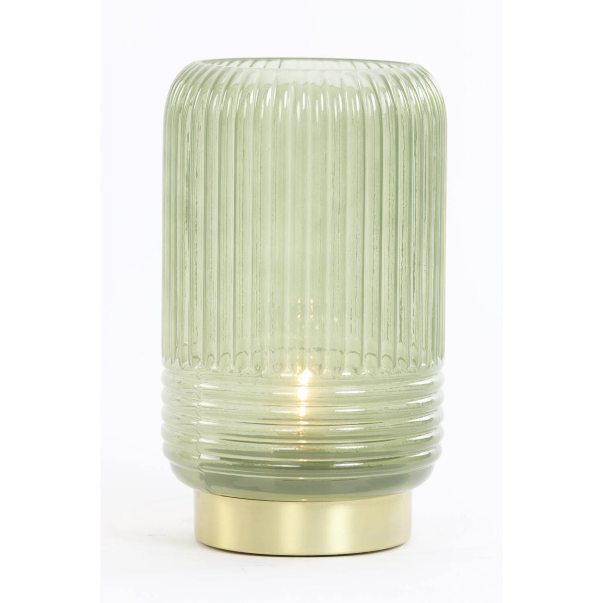 LIPA Glass Dark Green Table Lamp Battery 27.5 cm