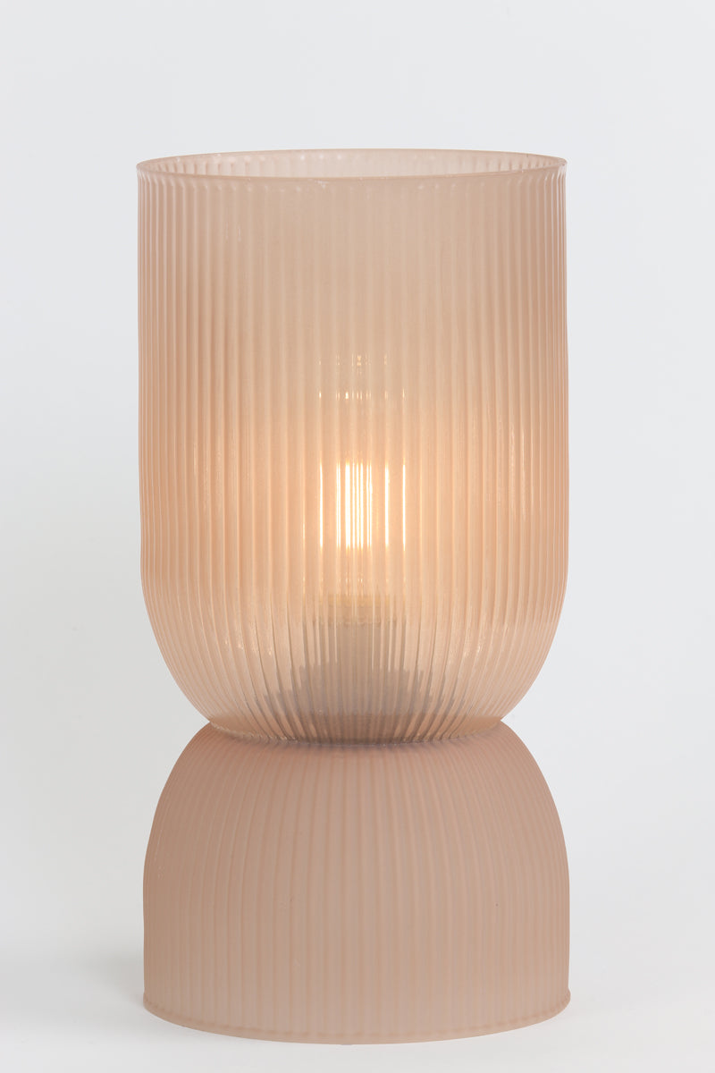 Phoebe Glass Old Pink Table Lamp LED 27.5 cm