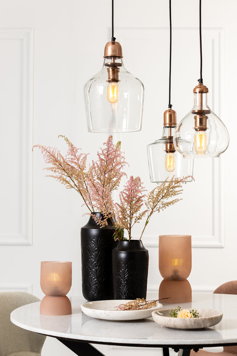 Phoebe Glass Old Pink Table Lamp LED 27.5 cm