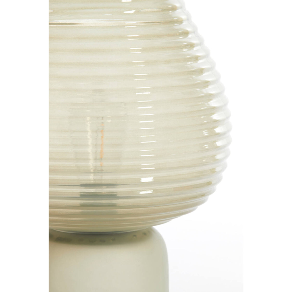 Table lamp LED 27cm ALENNA glass green grey