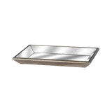 Astor Distressed Mirrored Tray With Wooden Detailing - 4 sizes
