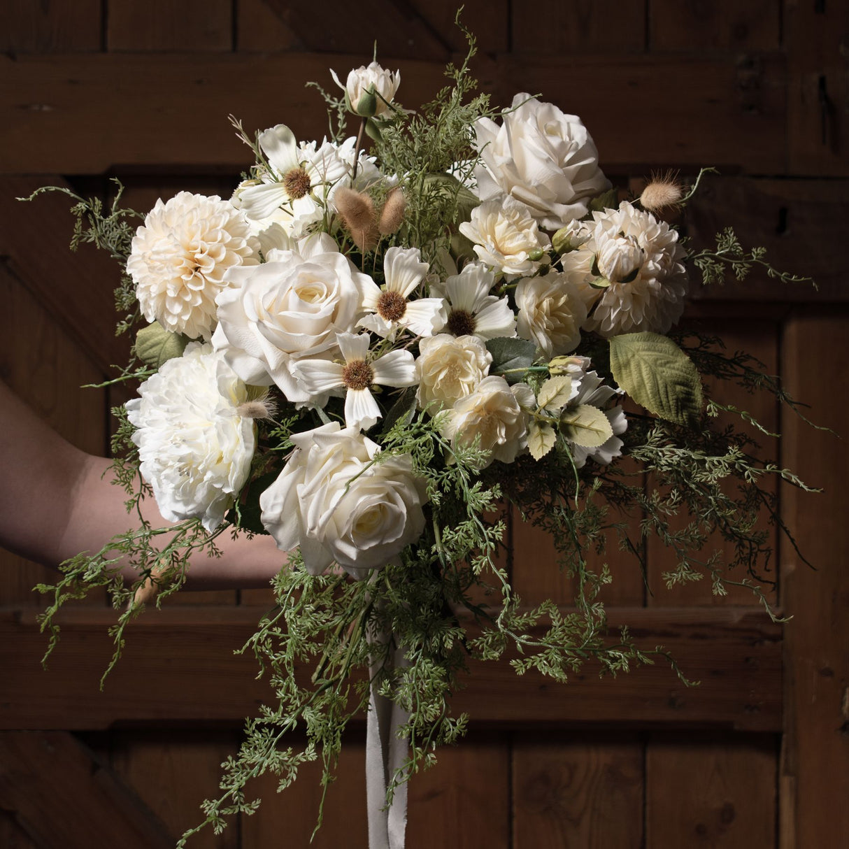 white dahlia stem