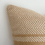 India Luxe Cotton Cushion Cover – Beige Herringbone