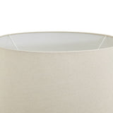 Darcy Antique White Squat Table Lamp With Linen Shade