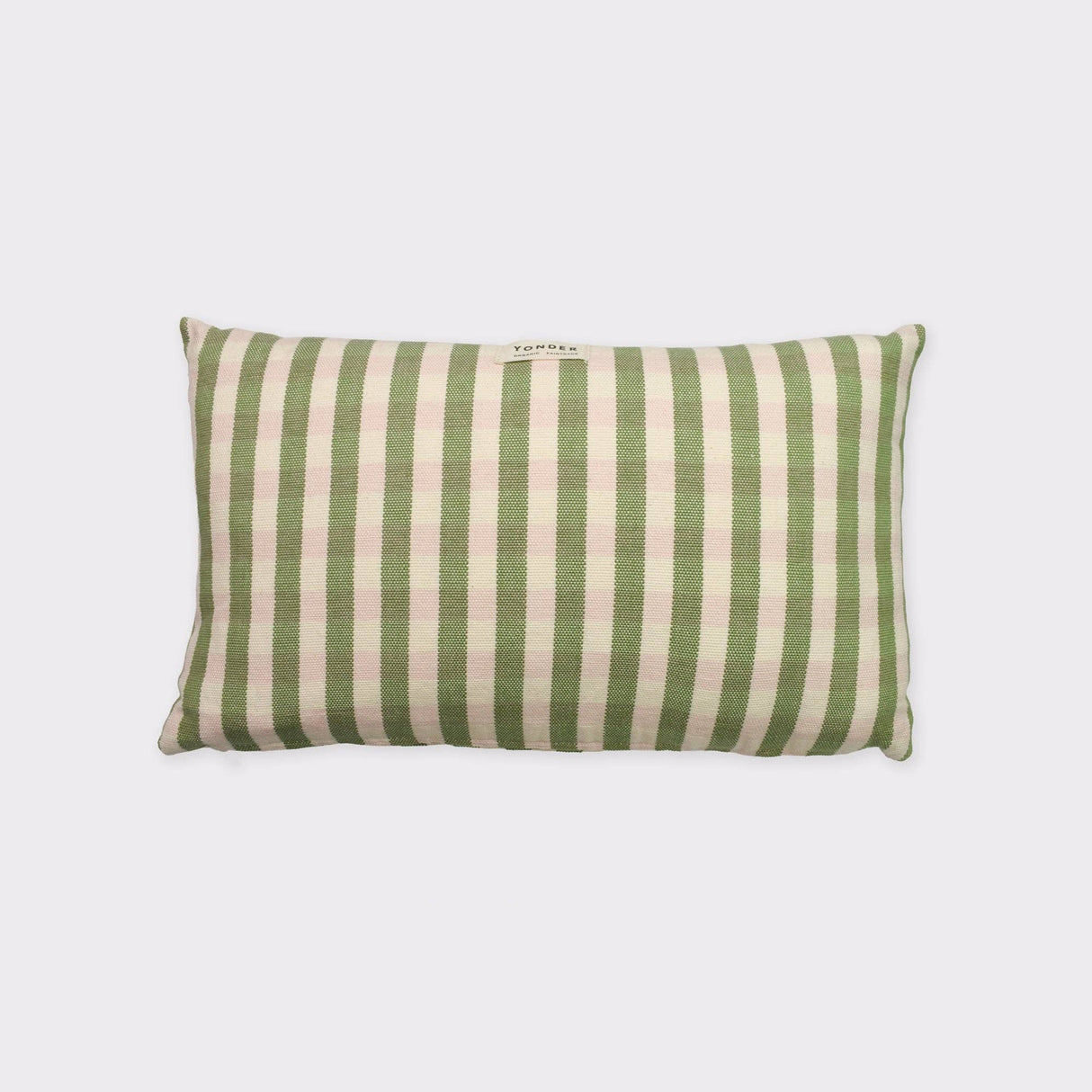 Organic Cotton Woven Cushion - Sage