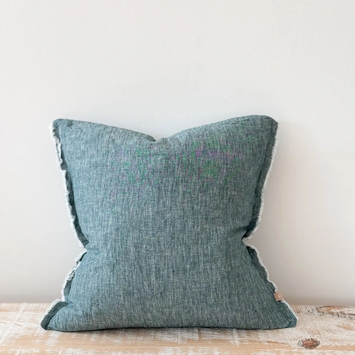 Esmee Washed Dark Teal Cushion Cover, 45cm
